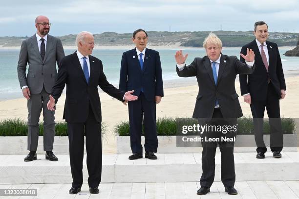 President of the European Council Charles Michel, US President Joe Biden, Japanese Prime Minister Yoshihide Suga, British Prime Minister Boris...