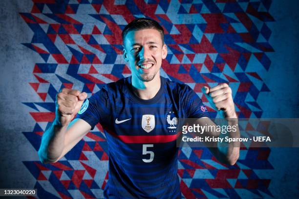 Clement Lenglet of France poses during the official UEFA Euro 2020 media access day on June 10, 2021 in Rambouillet, France.