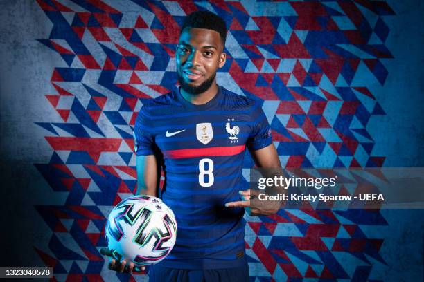 Thomas Lemar of France poses during the official UEFA Euro 2020 media access day on June 10, 2021 in Rambouillet, France.