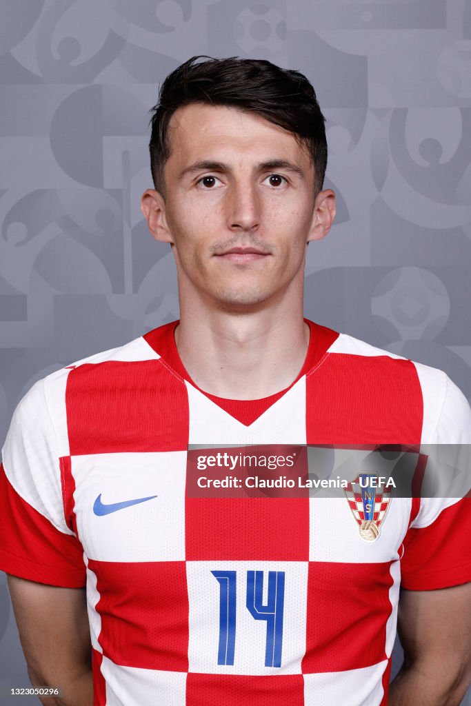 Ante Budimir of Croatia poses during the official UEFA Euro 2020