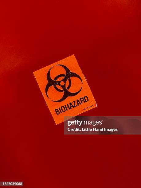 biohazard label - biohazard symbol stock pictures, royalty-free photos & images
