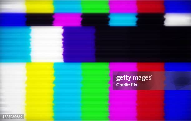 test pattern off-air broadcast - error message stock illustrations