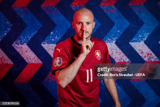 Michael Krmencik of Czech Republic poses during the official UEFA Euro 2020 media access day on June 10, 2021 in Prague, Czech Republic.