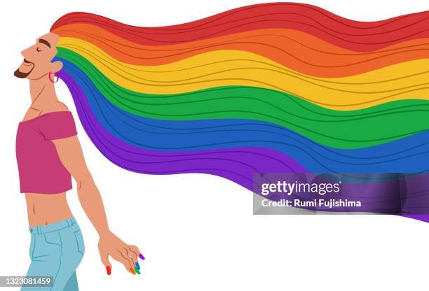 stockillustraties, clipart, cartoons en iconen met gay trots - roze zaterdag