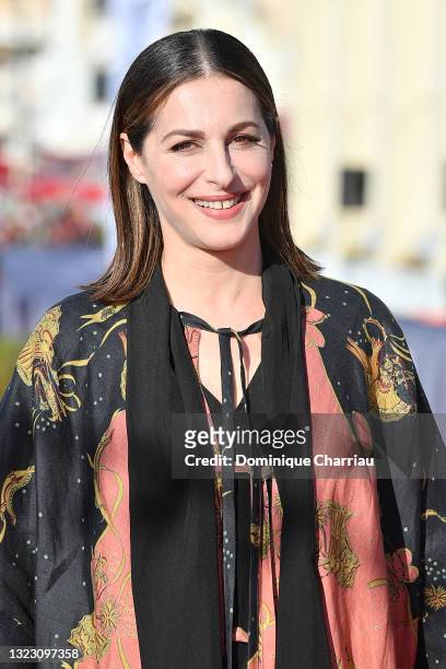 Amira Casar attends the 35th Cabourg Film Festival - Day Three on June 11, 2021 in Cabourg, France.
