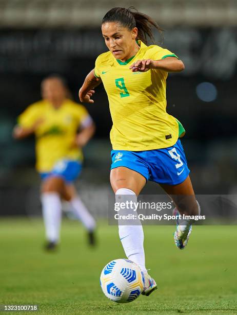 Debora Oliveira of Brazil in action during the Women's International friendly match between Brazil and Russia at Estadio Cartagonova on June 11, 2021...