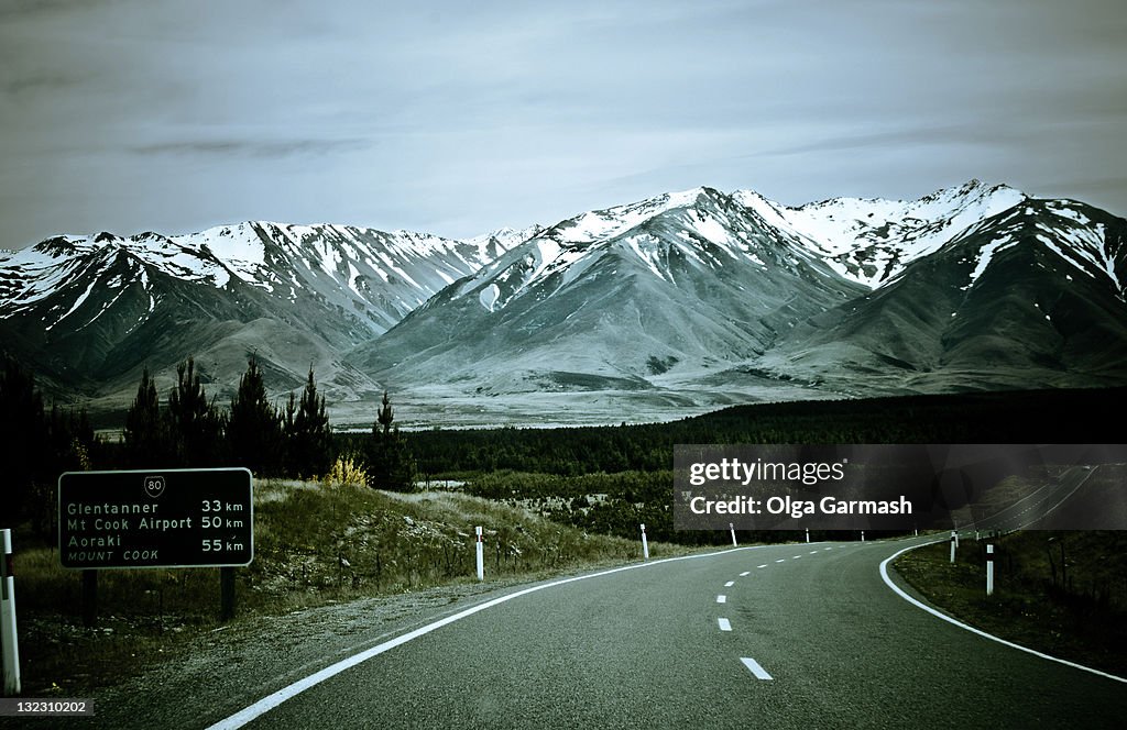 Road to Mount Cook