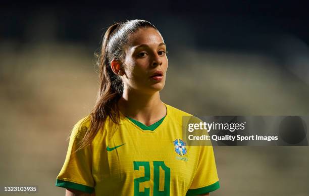 Giovana Costa of Brazil looks on during the Women's International friendly match between Brazil and Russia at Estadio Cartagonova on June 11, 2021 in...