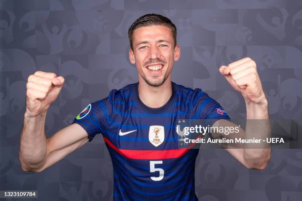 Clement Lenglet of France poses during the official UEFA Euro 2020 media access day on June 10, 2021 in Rambouillet, France.