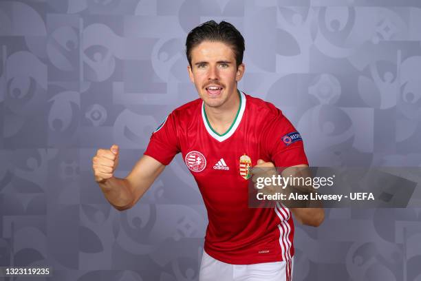 Adam Nagy of Hungary poses during the official UEFA Euro 2020 media access day on June 10, 2021 in Budapest, Hungary.