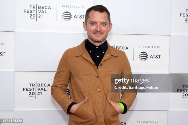 Elijah Wood attends 'No Man Of God' Premiere during the 2021 Tribeca Festival at Pier 76 on June 11, 2021 in New York City.