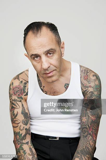 studio portrait - tank top stock pictures, royalty-free photos & images