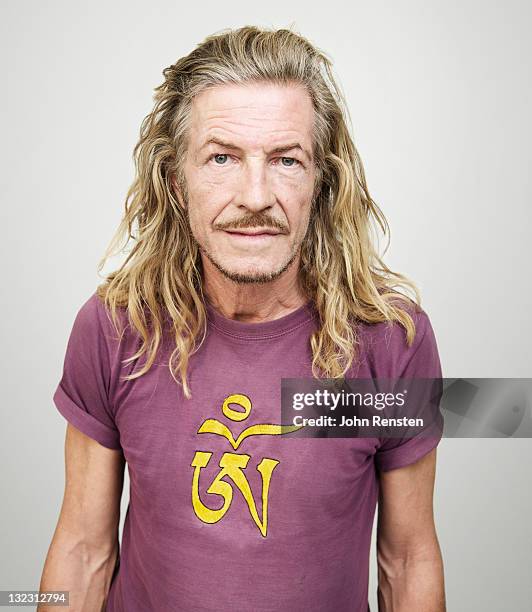 studio portrait - long hair man stock pictures, royalty-free photos & images