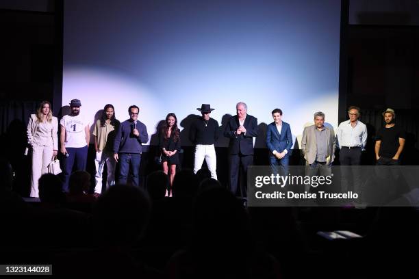 Actress Clara McGregoe, writer/ director Jimmy Giannopoulos, actor Tyler Dean Flores, writer Diomedes Raul Bermudez, producer Siena Oberman, producer...