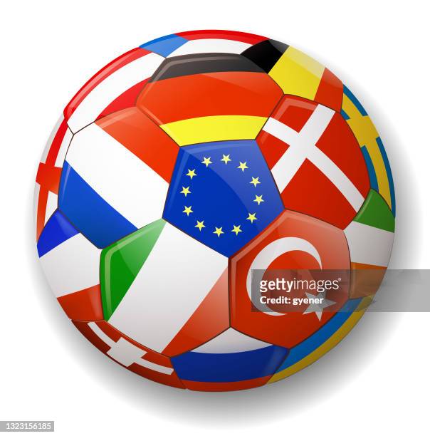 illustrazioni stock, clip art, cartoni animati e icone di tendenza di segnale bandiera pallone da calcio - campionato mondiale