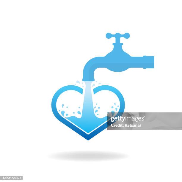 save water - faucet isolated stock illustrations