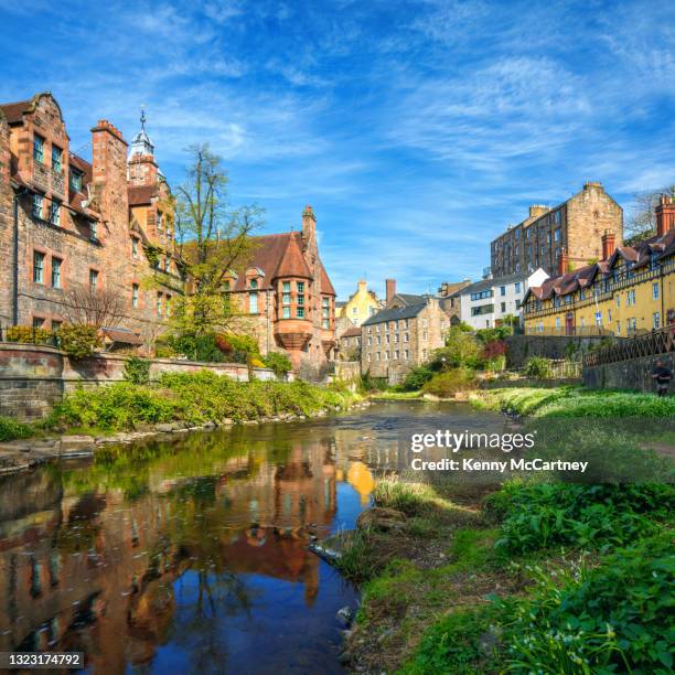 edinburgh - water of leith - edinburgh skyline stock-fotos und bilder