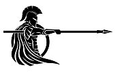 Spartan with spear and shield.