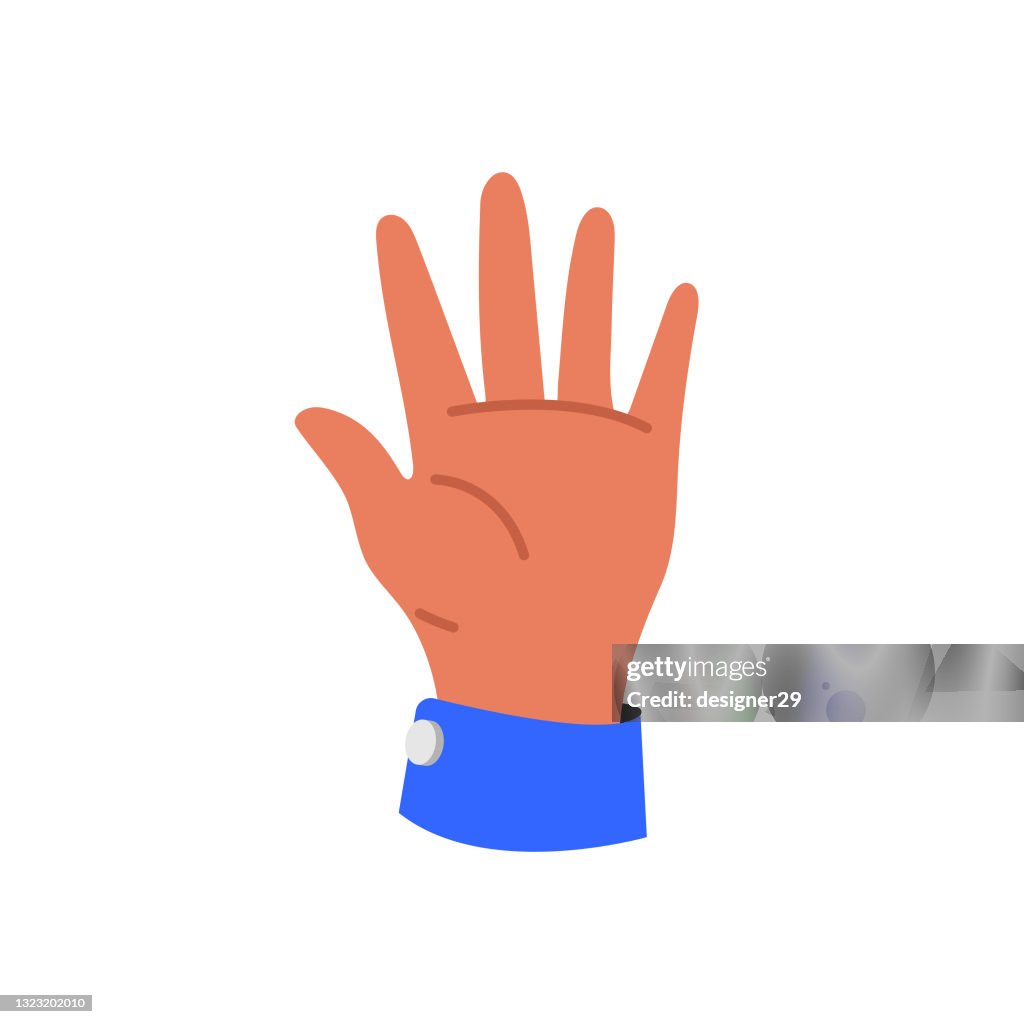 Hello. Sign Hand Sign Hello And Palm Hand Sign Vector Design High-Res Vector Graphic - Getty ...