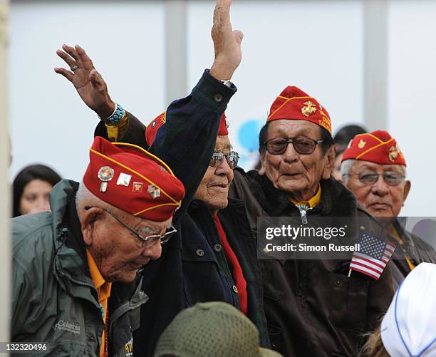 Group of Navajo Code Talkers attends the 2011 Citi Military Appreciation Day event to honor U.S. Veterans and current service members at Citi Pond in...