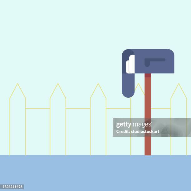 traditional usa mailbox - mailbox open stock illustrations