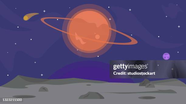 mars landscape - surface level stock illustrations