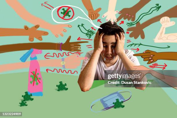 i'm tired of wearing a mask - bullying stock illustrations