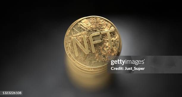 nft non fungible token crypto currency - bid data stock pictures, royalty-free photos & images