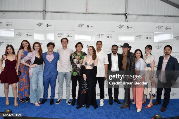 The cast and crew of the film "Prelude" attend the 2021 Tribeca Festival Shorts: "NY NY" program at Battery Park on June 12, 2021 in New York City.