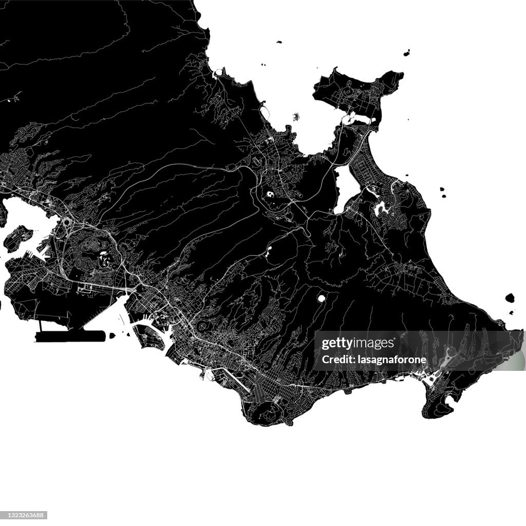 Honolulu, Hawaii USA Vector Map