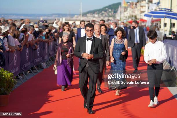 Tristan Duval, mayor of Cabourg, attends the red carpet of closing ceremony of the 35th Cabourg Film Festival - Day Four on June 12, 2021 in Cabourg,...