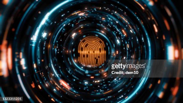 digital fingerprint scanning verification process - identity stock pictures, royalty-free photos & images