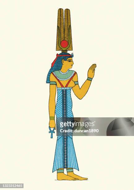 illustrations, cliparts, dessins animés et icônes de cléopâtre iii reine d’égypte, ancienne figure divine égyptienne d’une femme - cléopâtre