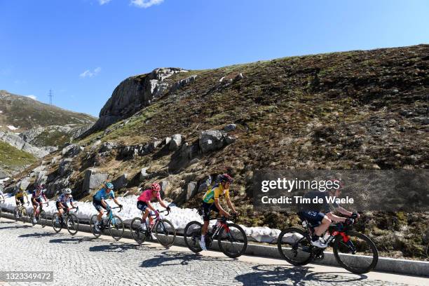 Rui Alberto Faria Da Costa of Portugal and UAE Team Emirates, Sam Oomen of Netherlands and Team Jumbo - Visma, Domenico Pozzovivo of Italy and Team...