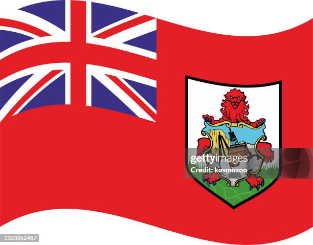 bermuda waving flag - bermuda stock illustrations