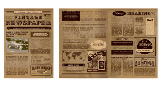 Old Layout 5,139 Old Newspaper Layout High Res Vector Graphics - Getty Images