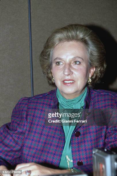 Portrait of Princess Pilar of Borbon , sister of Spanish King Juan Carlos, Madrid, Spain, 1990.