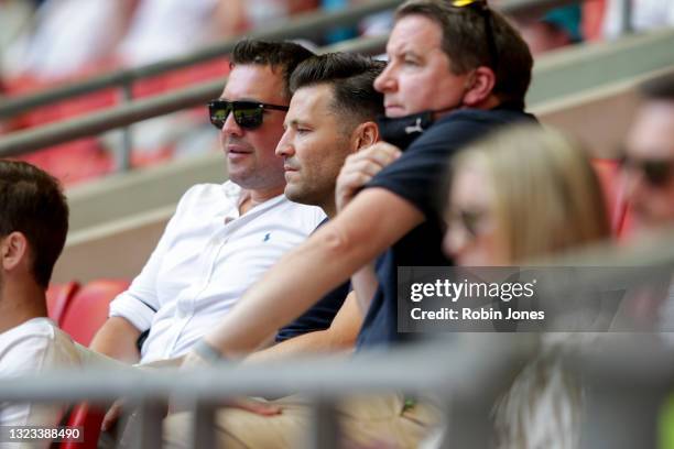 Television personality Mark Wright looks on during the UEFA Euro 2020 Championship Group D match between England and Croatia on June 13, 2021 in...