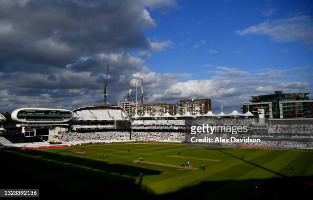General view of play during the Vitality T20 Blast match between Middlesex and Surrey at Lord's Cricket Ground on June 10, 2021 in London, England.