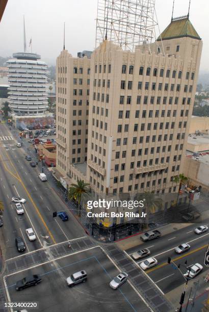 Tinseltown's most famous intersection of Hollywood and Vine includes the cylindrical Capitol Records Tower , May 8, 2006 in Hollywood section of Los...