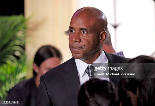 Barry Bonds attends the 145th Annual Westminster Kennel Club Dog Show on June 13, 2021 in Tarrytown, New York. Spectators are not allowed to attend...