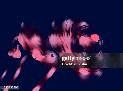 Abstract polka dot style azalea texture pattern background Abstract polka dot style azalea texture pattern background