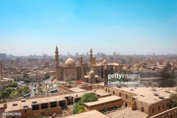 refaee mosque and sultan hassan mosque - hussein52 stock pictures, royalty-free photos & images