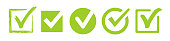 Green check mark icon set. Check mark vector icon. Symbols set ,green checkmark isolated on white background. Correct vote choise. Vector illustration eps 10