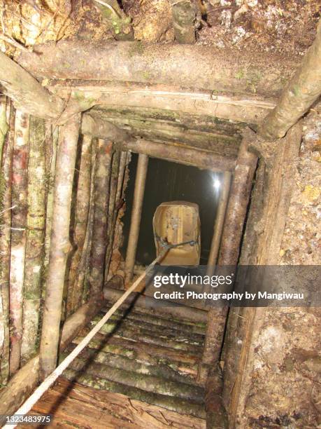 sumatra gold mining - metal bucket stock pictures, royalty-free photos & images