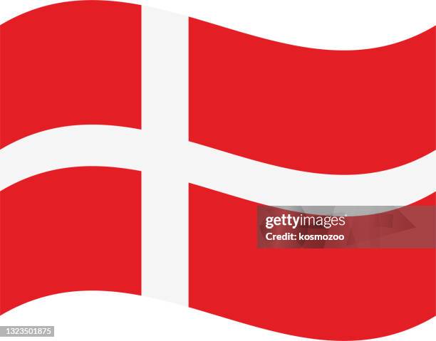 dänemark schwenkt flagge - dänische flagge stock-grafiken, -clipart, -cartoons und -symbole