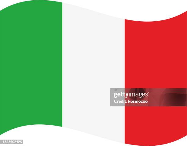 bildbanksillustrationer, clip art samt tecknat material och ikoner med italien viftar med flaggan - italian flag