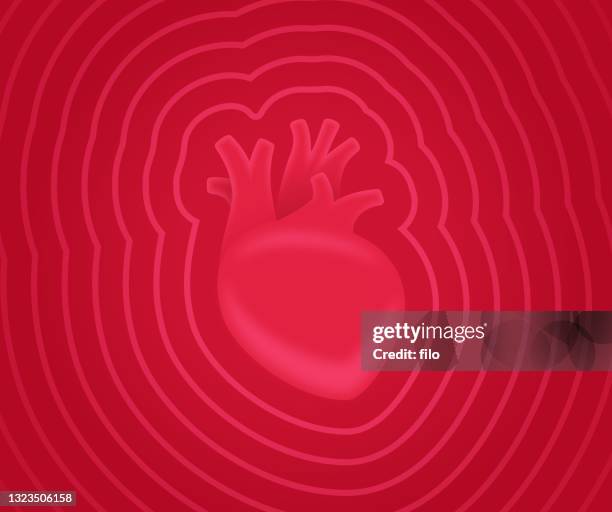 stockillustraties, clipart, cartoons en iconen met menselijke hartslag - angina