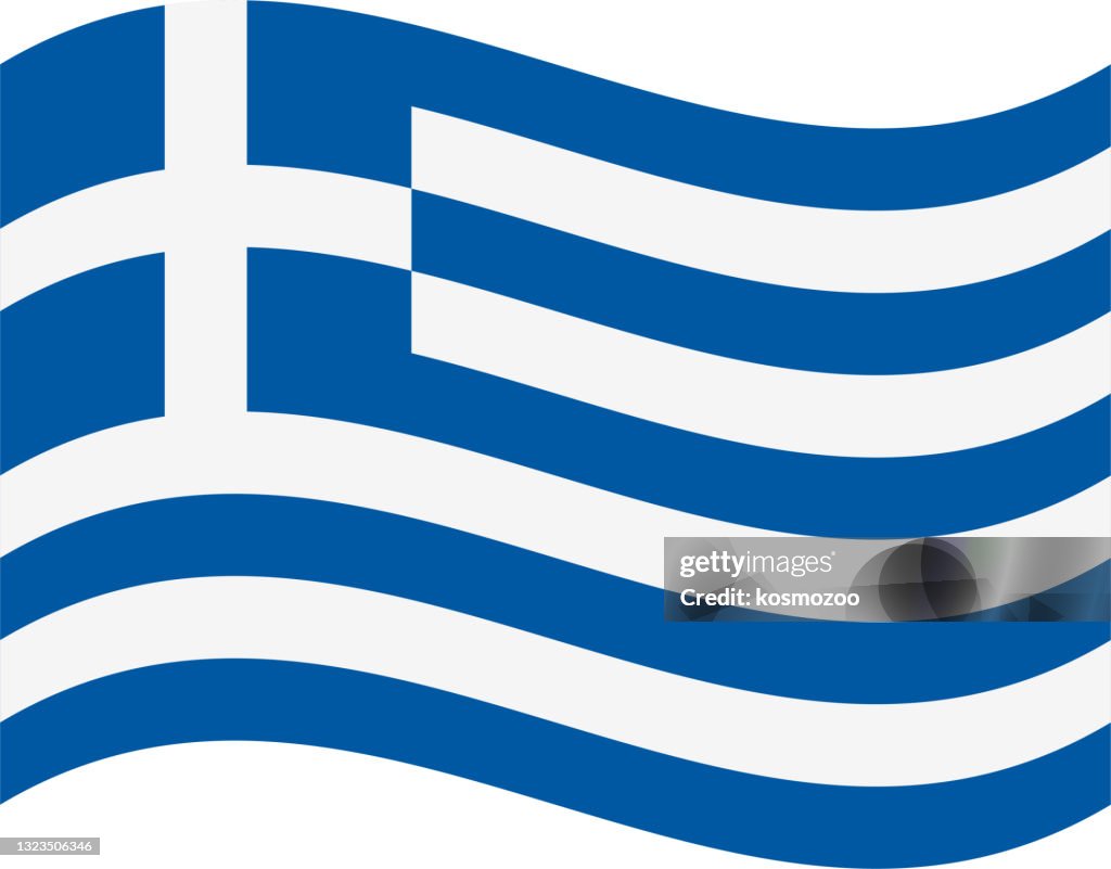 Greek Flag Simple Greece Waving Flag High-Res Vector Graphic - Getty Images