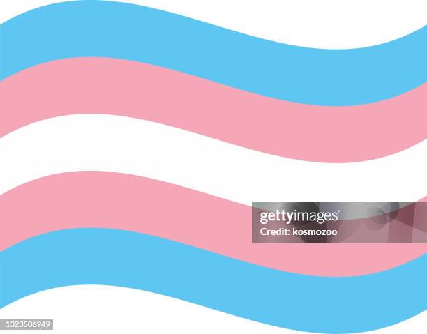 transgender waving flag - transgender flag stock illustrations
